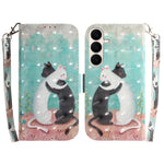 Custodia per telefono in pelle con flip orizzontale colorata 3D, For Galaxy S26 FE 5G, For Samsung Galaxy S26+ 5G