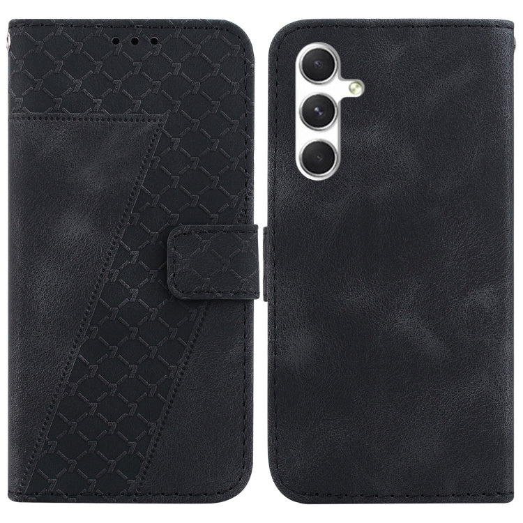Custodia per telefono in pelle goffrata a sette forme, For Samsung Galaxy S25 FE 5G, For Samsung Galaxy S25 Edge 5G, For Samsung Galaxy S25 5G, For Samsung Galaxy S25+ 5G