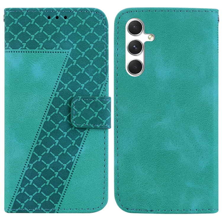 Custodia per telefono in pelle goffrata a sette forme, For Samsung Galaxy S25 FE 5G, For Samsung Galaxy S25 Edge 5G, For Samsung Galaxy S25 5G, For Samsung Galaxy S25+ 5G