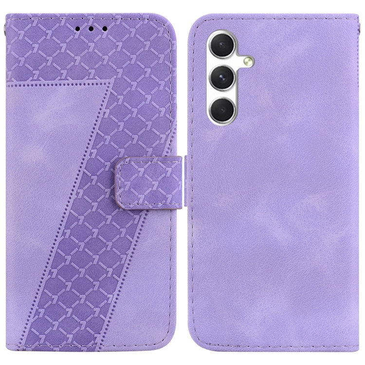 Custodia per telefono in pelle goffrata a sette forme, For Samsung Galaxy S25 FE 5G, For Samsung Galaxy S25 Edge 5G, For Samsung Galaxy S25 5G, For Samsung Galaxy S25+ 5G