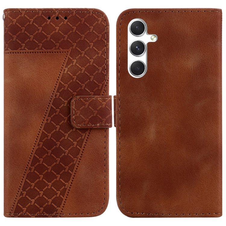 Custodia per telefono in pelle goffrata a sette forme, For Samsung Galaxy S25 FE 5G, For Samsung Galaxy S25 Edge 5G, For Samsung Galaxy S25 5G, For Samsung Galaxy S25+ 5G