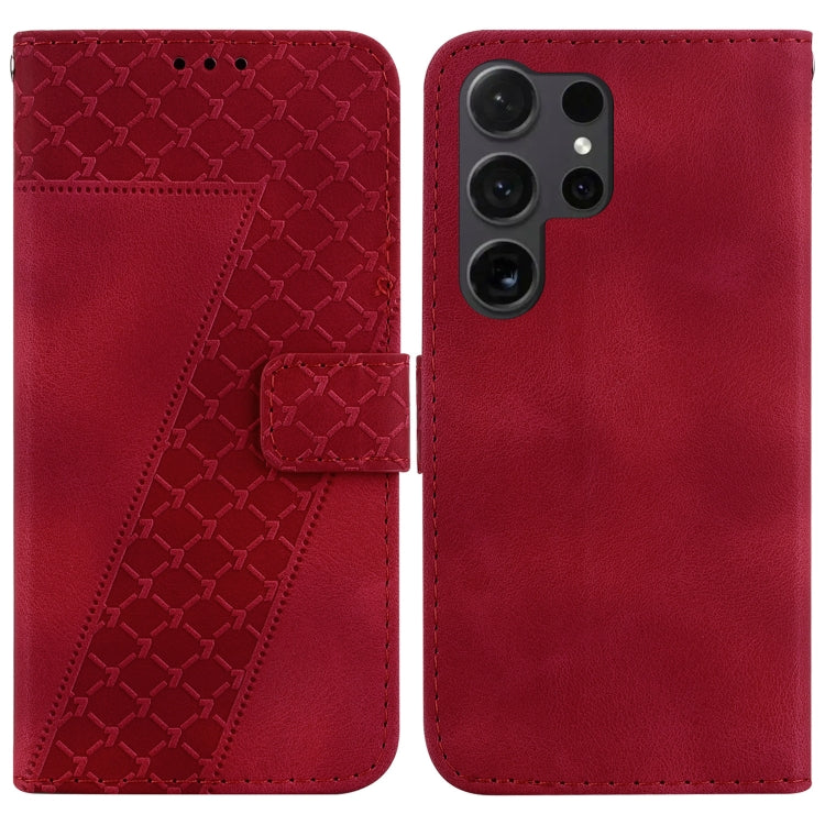 Custodia per telefono in pelle goffrata a sette forme, For Samsung Galaxy S25 Ultra 5G, For Samsung Galaxy S24 FE 5G