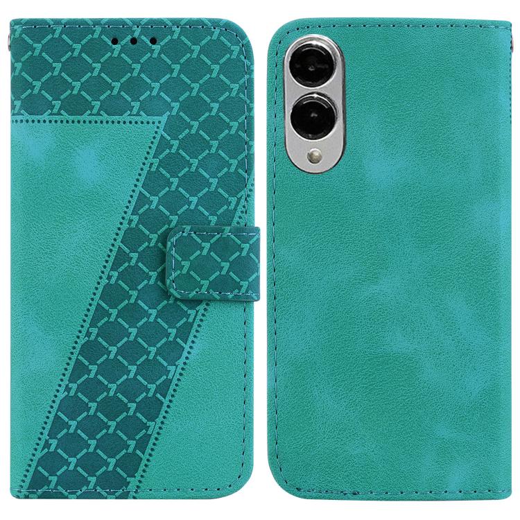 Custodia per telefono in pelle goffrata a sette forme, For Samsung Galaxy S25 FE 5G, For Samsung Galaxy S25 Edge 5G, For Samsung Galaxy S25 5G, For Samsung Galaxy S25+ 5G
