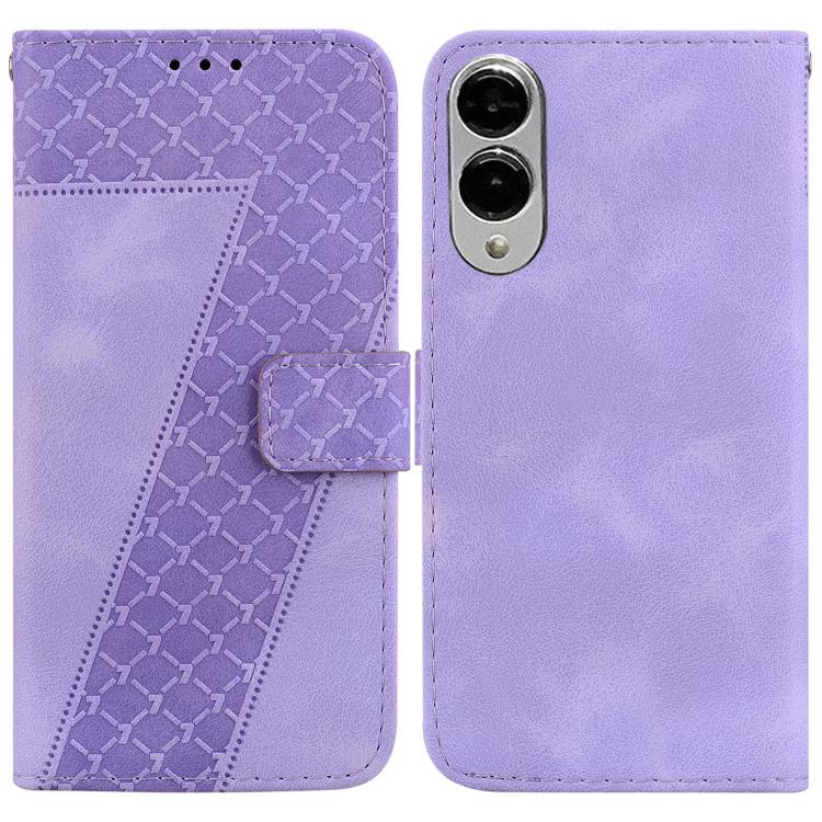Custodia per telefono in pelle goffrata a sette forme, For Samsung Galaxy S25 FE 5G, For Samsung Galaxy S25 Edge 5G, For Samsung Galaxy S25 5G, For Samsung Galaxy S25+ 5G