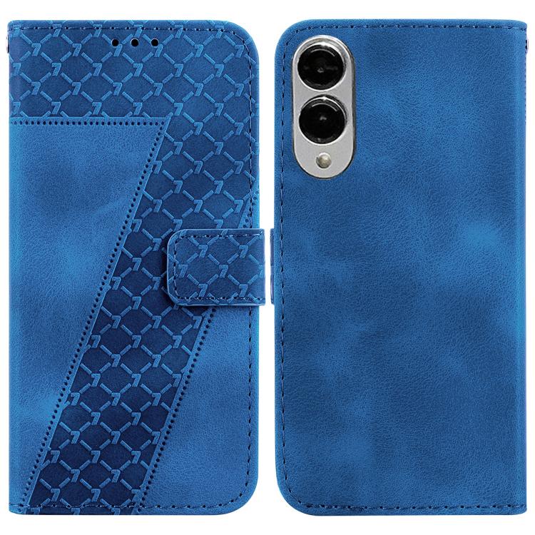 Custodia per telefono in pelle goffrata a sette forme, For Samsung Galaxy S25 FE 5G, For Samsung Galaxy S25 Edge 5G, For Samsung Galaxy S25 5G, For Samsung Galaxy S25+ 5G