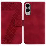 Custodia per telefono in pelle goffrata a sette forme, For Samsung Galaxy S25 FE 5G, For Samsung Galaxy S25 Edge 5G, For Samsung Galaxy S25 5G, For Samsung Galaxy S25+ 5G