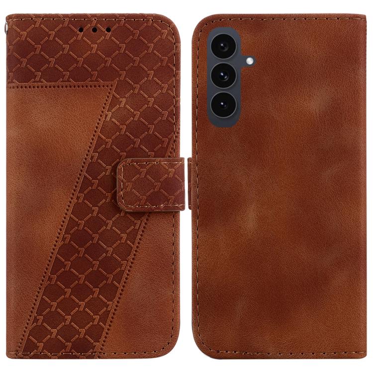 Custodia per telefono in pelle goffrata a sette forme, For Samsung Galaxy S25 FE 5G, For Samsung Galaxy S25 Edge 5G, For Samsung Galaxy S25 5G, For Samsung Galaxy S25+ 5G