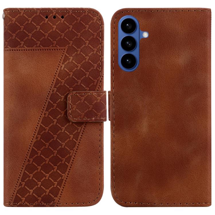 Custodia per telefono in pelle goffrata a sette forme, For Samsung Galaxy S26+ 5G, For Samsung Galaxy S26 Edge 5G, For Samsung Galaxy S26 Ultra 5G, For Samsung Galaxy S26 5G