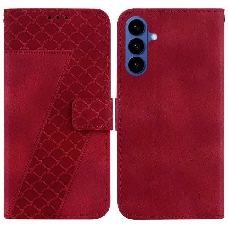 Custodia per telefono in pelle goffrata a sette forme, For Samsung Galaxy S26+ 5G, For Samsung Galaxy S26 Edge 5G, For Samsung Galaxy S26 Ultra 5G, For Samsung Galaxy S26 5G