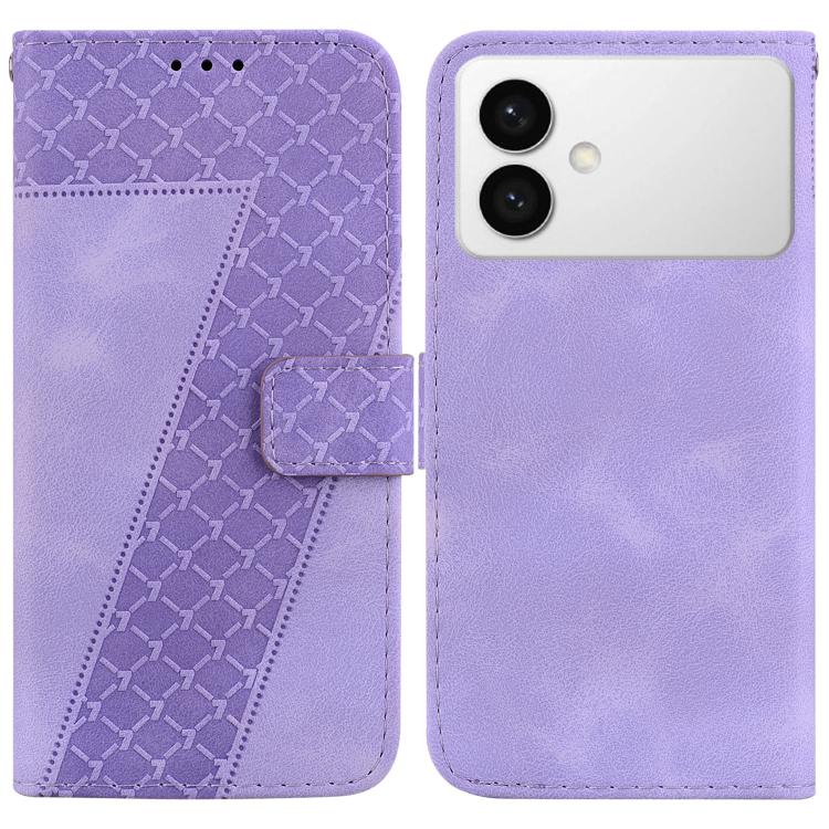 Custodia per telefono in pelle goffrata a sette forme, For Samsung Galaxy S26+ 5G, For Samsung Galaxy S26 Edge 5G, For Samsung Galaxy S26 Ultra 5G, For Samsung Galaxy S26 5G