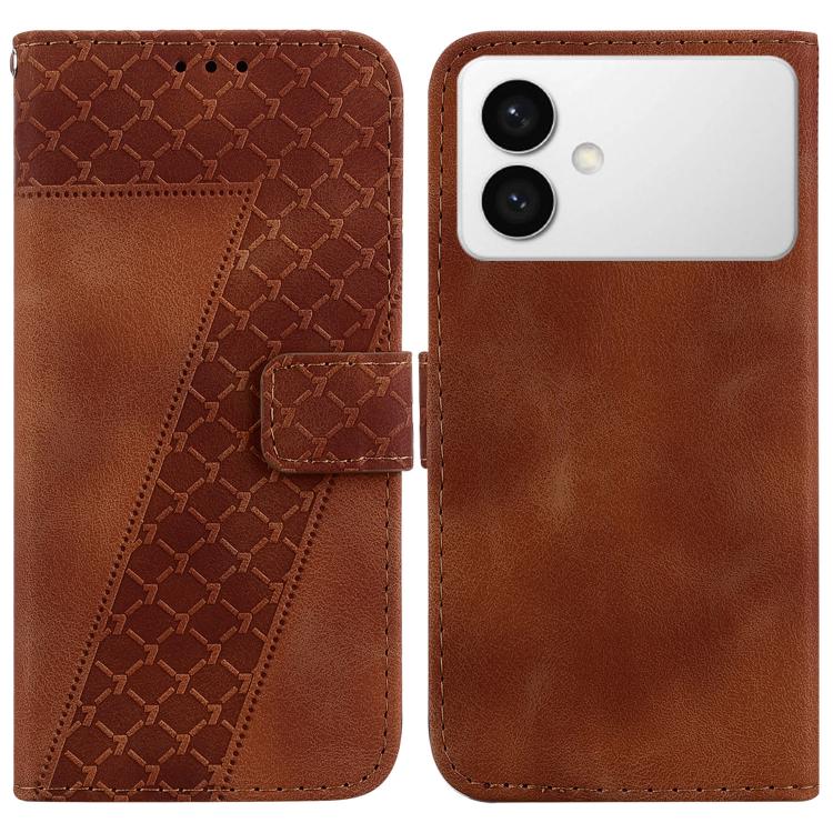 Custodia per telefono in pelle goffrata a sette forme, For Samsung Galaxy S26+ 5G, For Samsung Galaxy S26 Edge 5G, For Samsung Galaxy S26 Ultra 5G, For Samsung Galaxy S26 5G