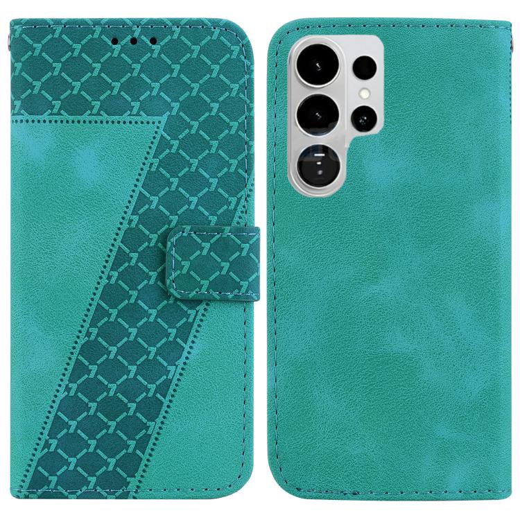 Custodia per telefono in pelle goffrata a sette forme, For Samsung Galaxy S26+ 5G, For Samsung Galaxy S26 Edge 5G, For Samsung Galaxy S26 Ultra 5G, For Samsung Galaxy S26 5G
