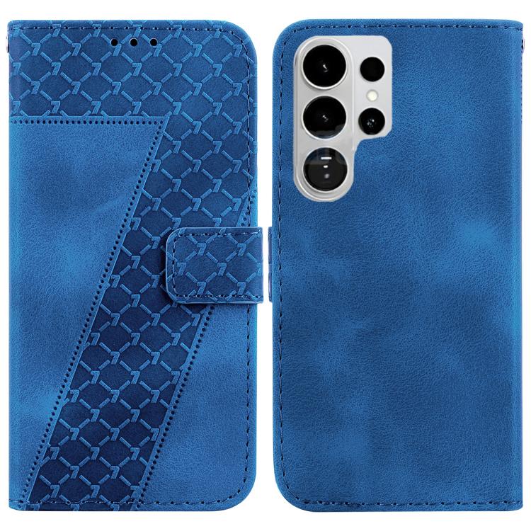 Custodia per telefono in pelle goffrata a sette forme, For Samsung Galaxy S26+ 5G, For Samsung Galaxy S26 Edge 5G, For Samsung Galaxy S26 Ultra 5G, For Samsung Galaxy S26 5G