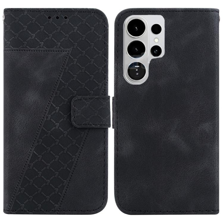 Custodia per telefono in pelle goffrata a sette forme, For Samsung Galaxy S26+ 5G, For Samsung Galaxy S26 Edge 5G, For Samsung Galaxy S26 Ultra 5G, For Samsung Galaxy S26 5G