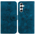 Custodia per telefono in pelle goffrata Giglio, For Samsung Galaxy S26 5G, For Samsung Galaxy S25 FE 5G, For Samsung Galaxy S25 Edge 5G, For Samsung Galaxy S25 5G