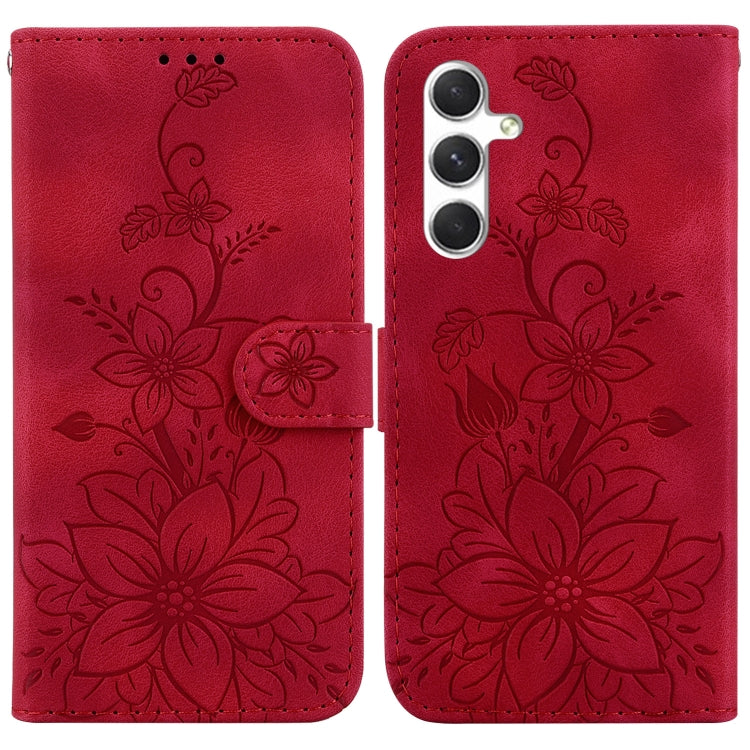 Custodia per telefono in pelle goffrata Giglio, For Samsung Galaxy S26 5G, For Samsung Galaxy S25 FE 5G, For Samsung Galaxy S25 Edge 5G, For Samsung Galaxy S25 5G