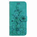 Custodia per telefono in pelle goffrata Giglio, For Samsung Galaxy S25+ 5G, For Samsung Galaxy S25 Ultra 5G, For Samsung Galaxy S24 FE 5G