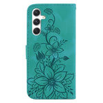 Custodia per telefono in pelle goffrata Giglio, For Samsung Galaxy S25+ 5G, For Samsung Galaxy S25 Ultra 5G, For Samsung Galaxy S24 FE 5G