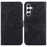 Custodia per telefono in pelle goffrata Giglio, For Samsung Galaxy S25+ 5G, For Samsung Galaxy S25 Ultra 5G, For Samsung Galaxy S24 FE 5G