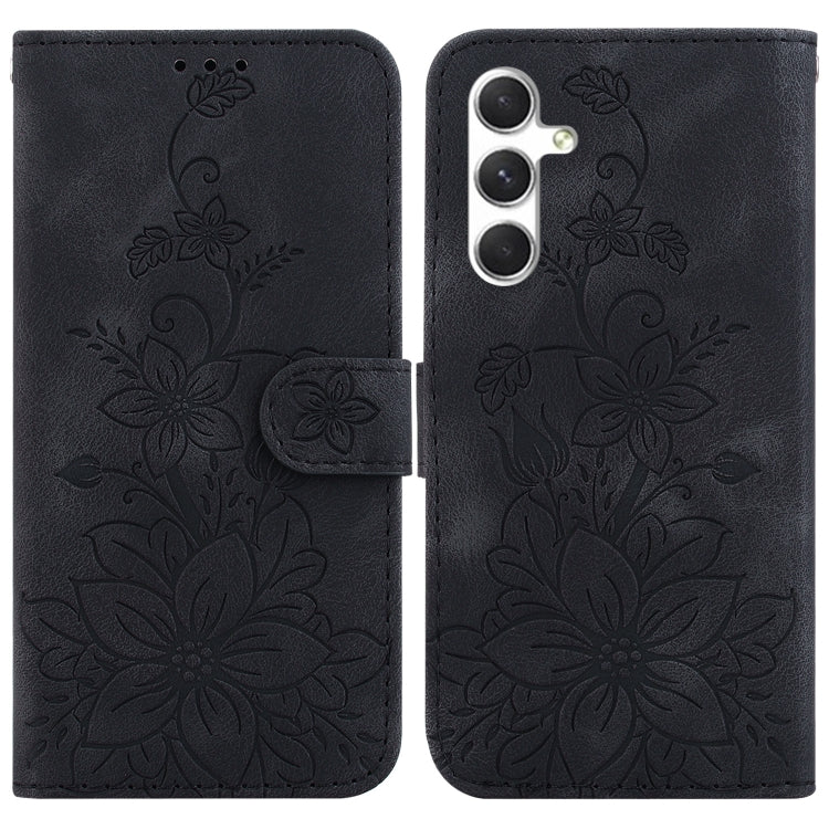 Custodia per telefono in pelle goffrata Giglio, For Samsung Galaxy S25+ 5G, For Samsung Galaxy S25 Ultra 5G, For Samsung Galaxy S24 FE 5G