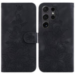 Custodia per telefono in pelle goffrata Giglio, For Samsung Galaxy S25+ 5G, For Samsung Galaxy S25 Ultra 5G, For Samsung Galaxy S24 FE 5G