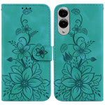 Custodia per telefono in pelle goffrata Giglio, For Samsung Galaxy S26 5G, For Samsung Galaxy S25 FE 5G, For Samsung Galaxy S25 Edge 5G, For Samsung Galaxy S25 5G