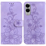 Custodia per telefono in pelle goffrata Giglio, For Samsung Galaxy S26 5G, For Samsung Galaxy S25 FE 5G, For Samsung Galaxy S25 Edge 5G, For Samsung Galaxy S25 5G