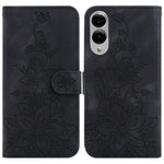 Custodia per telefono in pelle goffrata Giglio, For Samsung Galaxy S26 5G, For Samsung Galaxy S25 FE 5G, For Samsung Galaxy S25 Edge 5G, For Samsung Galaxy S25 5G