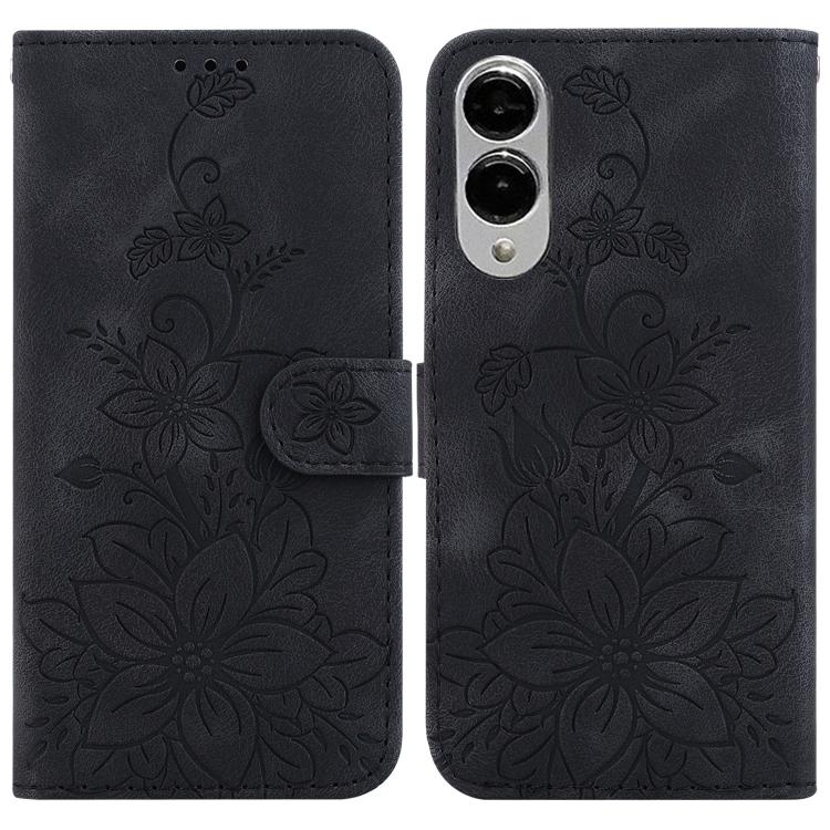 Custodia per telefono in pelle goffrata Giglio, For Samsung Galaxy S26 5G, For Samsung Galaxy S25 FE 5G, For Samsung Galaxy S25 Edge 5G, For Samsung Galaxy S25 5G
