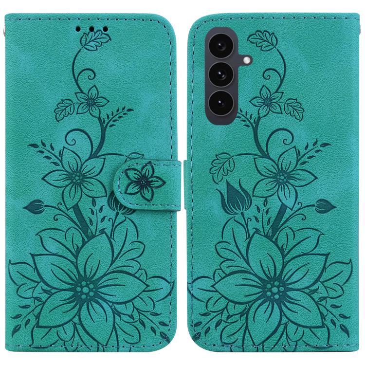 Custodia per telefono in pelle goffrata Giglio, For Samsung Galaxy S26 5G, For Samsung Galaxy S25 FE 5G, For Samsung Galaxy S25 Edge 5G, For Samsung Galaxy S25 5G