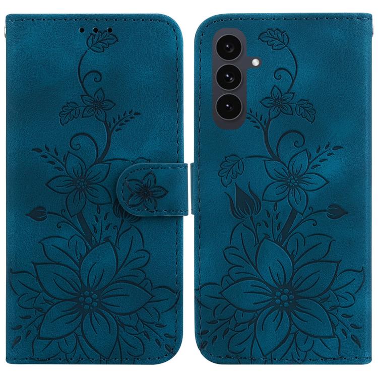 Custodia per telefono in pelle goffrata Giglio, For Samsung Galaxy S26 5G, For Samsung Galaxy S25 FE 5G, For Samsung Galaxy S25 Edge 5G, For Samsung Galaxy S25 5G
