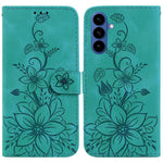 Custodia per telefono in pelle goffrata Giglio, For Samsung Galaxy S26 5G, For Samsung Galaxy S25 FE 5G, For Samsung Galaxy S25 Edge 5G, For Samsung Galaxy S25 5G