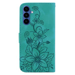 Custodia per telefono in pelle goffrata Giglio, For Samsung Galaxy S26 5G, For Samsung Galaxy S25 FE 5G, For Samsung Galaxy S25 Edge 5G, For Samsung Galaxy S25 5G