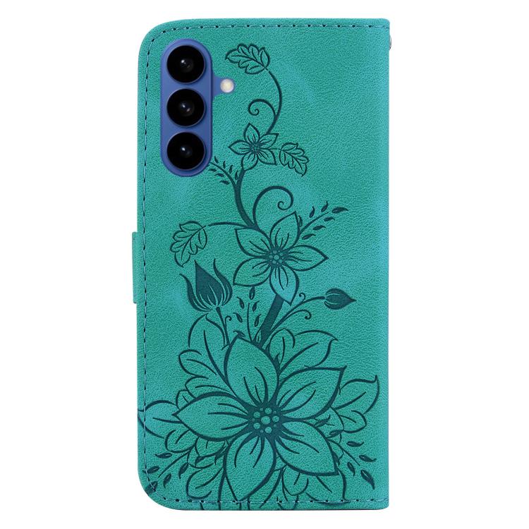 Custodia per telefono in pelle goffrata Giglio, For Samsung Galaxy S26 5G, For Samsung Galaxy S25 FE 5G, For Samsung Galaxy S25 Edge 5G, For Samsung Galaxy S25 5G