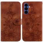 Custodia per telefono in pelle goffrata Giglio, For Samsung Galaxy S26 5G, For Samsung Galaxy S25 FE 5G, For Samsung Galaxy S25 Edge 5G, For Samsung Galaxy S25 5G
