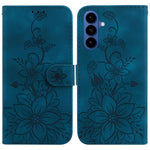 Custodia per telefono in pelle goffrata Giglio, For Samsung Galaxy S26 5G, For Samsung Galaxy S25 FE 5G, For Samsung Galaxy S25 Edge 5G, For Samsung Galaxy S25 5G