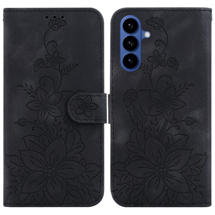 Custodia per telefono in pelle goffrata Giglio, For Samsung Galaxy S26 5G, For Samsung Galaxy S25 FE 5G, For Samsung Galaxy S25 Edge 5G, For Samsung Galaxy S25 5G