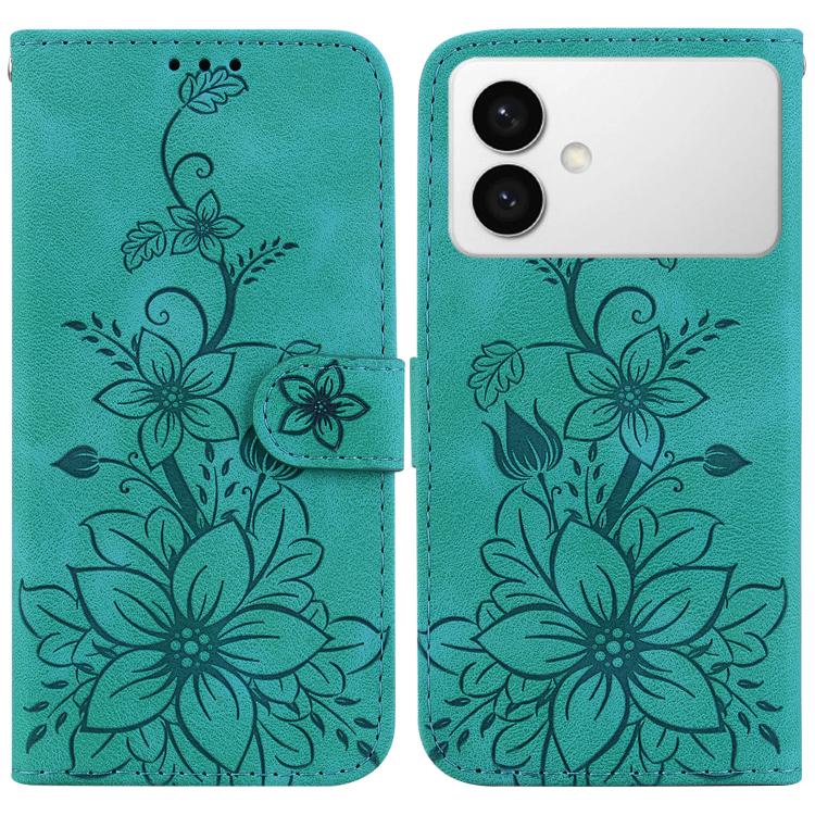 Custodia per telefono in pelle goffrata Giglio, For Galaxy S26 FE 5G, For Samsung Galaxy S26+ 5G, For Samsung Galaxy S26 Edge 5G, For Samsung Galaxy S26 Ultra 5G
