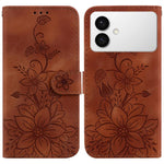 Custodia per telefono in pelle goffrata Giglio, For Galaxy S26 FE 5G, For Samsung Galaxy S26+ 5G, For Samsung Galaxy S26 Edge 5G, For Samsung Galaxy S26 Ultra 5G