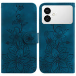 Custodia per telefono in pelle goffrata Giglio, For Galaxy S26 FE 5G, For Samsung Galaxy S26+ 5G, For Samsung Galaxy S26 Edge 5G, For Samsung Galaxy S26 Ultra 5G