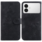 Custodia per telefono in pelle goffrata Giglio, For Galaxy S26 FE 5G, For Samsung Galaxy S26+ 5G, For Samsung Galaxy S26 Edge 5G, For Samsung Galaxy S26 Ultra 5G