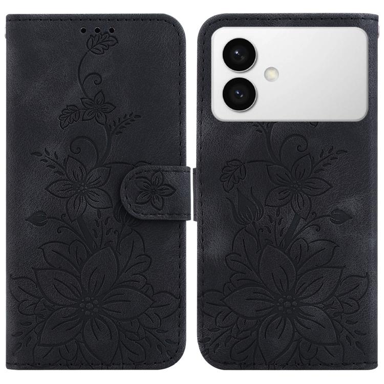 Custodia per telefono in pelle goffrata Giglio, For Galaxy S26 FE 5G, For Samsung Galaxy S26+ 5G, For Samsung Galaxy S26 Edge 5G, For Samsung Galaxy S26 Ultra 5G
