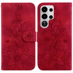 Custodia per telefono in pelle goffrata Giglio, For Galaxy S26 FE 5G, For Samsung Galaxy S26+ 5G, For Samsung Galaxy S26 Edge 5G, For Samsung Galaxy S26 Ultra 5G