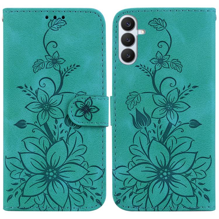 Custodia per telefono in pelle goffrata Giglio, For Galaxy S26 FE 5G, For Samsung Galaxy S26+ 5G, For Samsung Galaxy S26 Edge 5G, For Samsung Galaxy S26 Ultra 5G