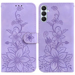 Custodia per telefono in pelle goffrata Giglio, For Galaxy S26 FE 5G, For Samsung Galaxy S26+ 5G, For Samsung Galaxy S26 Edge 5G, For Samsung Galaxy S26 Ultra 5G