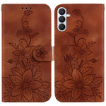 Custodia per telefono in pelle goffrata Giglio, For Galaxy S26 FE 5G, For Samsung Galaxy S26+ 5G, For Samsung Galaxy S26 Edge 5G, For Samsung Galaxy S26 Ultra 5G