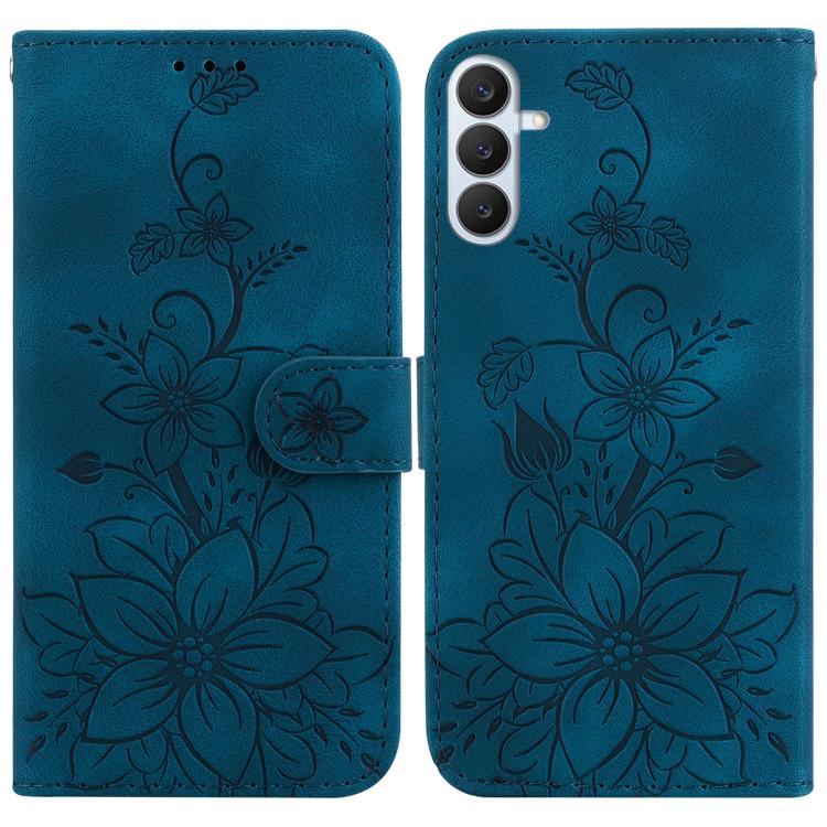 Custodia per telefono in pelle goffrata Giglio, For Galaxy S26 FE 5G, For Samsung Galaxy S26+ 5G, For Samsung Galaxy S26 Edge 5G, For Samsung Galaxy S26 Ultra 5G