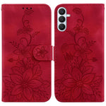 Custodia per telefono in pelle goffrata Giglio, For Galaxy S26 FE 5G, For Samsung Galaxy S26+ 5G, For Samsung Galaxy S26 Edge 5G, For Samsung Galaxy S26 Ultra 5G