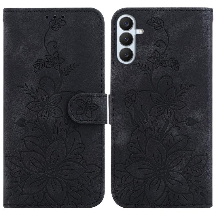 Custodia per telefono in pelle goffrata Giglio, For Galaxy S26 FE 5G, For Samsung Galaxy S26+ 5G, For Samsung Galaxy S26 Edge 5G, For Samsung Galaxy S26 Ultra 5G