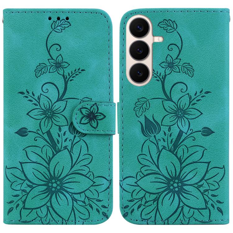 Custodia per telefono in pelle goffrata Giglio, For Galaxy S26 FE 5G, For Samsung Galaxy S26+ 5G, For Samsung Galaxy S26 Edge 5G, For Samsung Galaxy S26 Ultra 5G